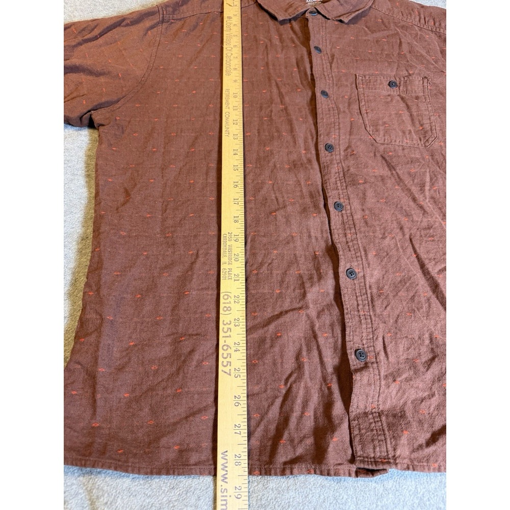 Kuhl Skorpio Button Up Shirts Men's XXL Linen Burnt Red Outdoor Hiking Camp - Picture 13 of 13